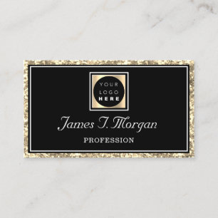Professional Gold Black Glitter Lijst Logo Gold Visitekaartje