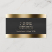 Professional Gold Border Lawyer Visitekaartje (Achterkant)