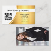 Professional Gold Custom Photo QR Code Visitekaartje (Voorkant / Achterkant)
