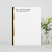 Professional Gold en zwarte briefhoofd (Staand voorkant)