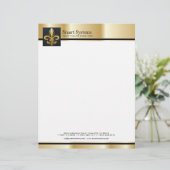 Professional Gold en zwarte briefhoofd (Staand voorkant)