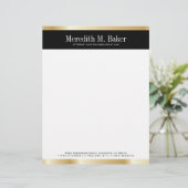 Professional Gold en zwarte briefhoofd (Staand voorkant)