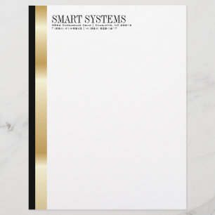 Professional Gold en zwarte briefhoofd Ontwerp