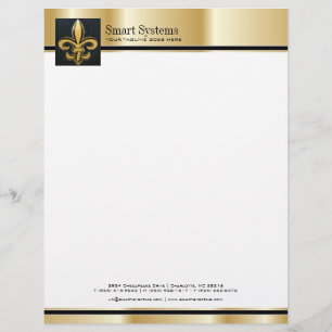 Professional Gold en zwarte briefhoofd Ontwerp
