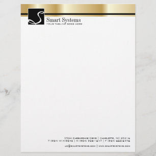 Professional Gold en zwarte briefhoofd Ontwerp