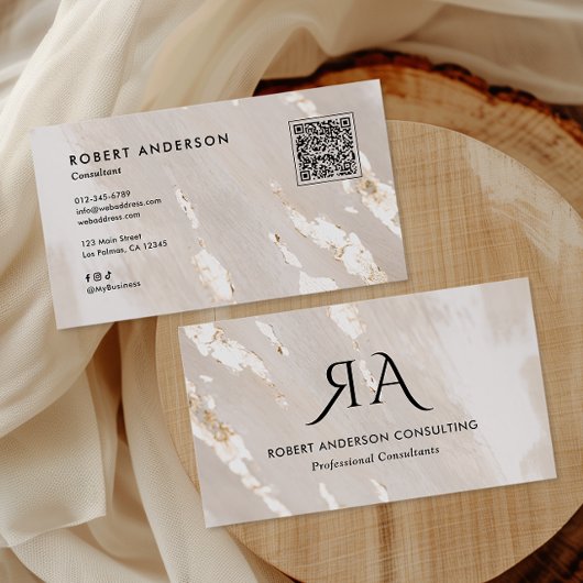 Professional Gold Foil QR Code & Social Media Visitekaartje