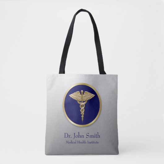 Professional Gold Medical Caduceus Blue Draagtas (Voorkant)