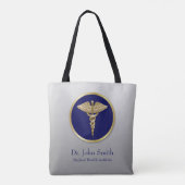 Professional Gold Medical Caduceus Blue Draagtas (Achterkant)