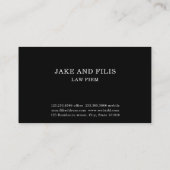 Professional Gold Scales Attorney Law Firma Black Visitekaartje (Achterkant)