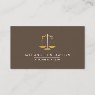 Professional Gold Scales Attorney Law Firma Busine Visitekaartje