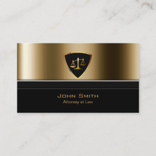Professional Gold Shield Lawyer Visitekaartje