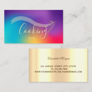 Professional, Gold Stars, whisky, holografisch kok Visitekaartje