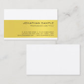 Professional Gold White — Minimalistisch luxeplatf Visitekaartje (Voorkant / Achterkant)