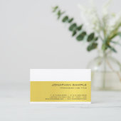 Professional Gold White — Minimalistisch luxeplatf Visitekaartje (Staand voorkant)