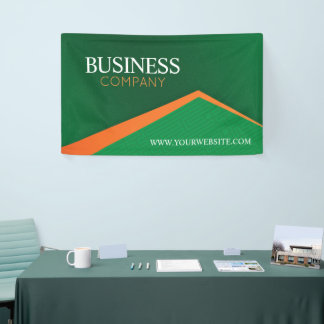 Professional Green with Orange Stripe Business Spandoek