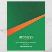 Professional Green with Orange Stripe Flyer (Achterkant)