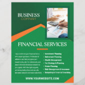 Professional Green with Orange Stripe Flyer (Voorkant)