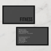 Professional Grey Fitness Carte de visite sportif (Devant / Derrière)