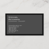 Professional Grey Fitness Carte de visite sportif (Dos)