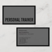 Professional Grey Fitness Carte de visite sportif (Devant / Derrière)
