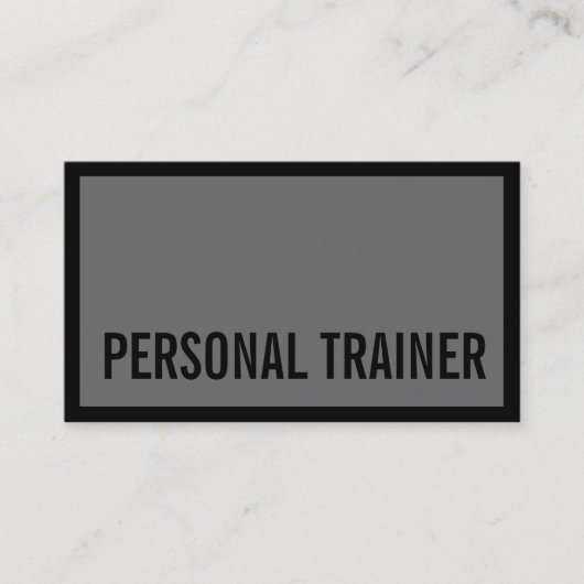 Professional Grey Fitness Carte de visite sportif (Devant)