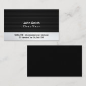 Professional Grey Metal Chauffeur Visitekaartje (Voorkant / Achterkant)
