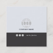 Professional Grey voeg uw foto QR Code toe Vierkante Visitekaartje (Achterkant)