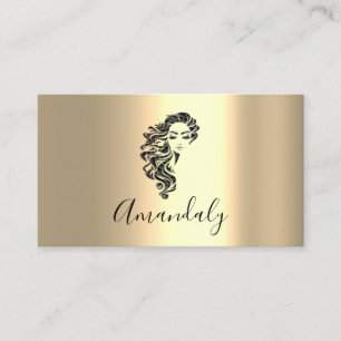 Professional Hair Eyelash Makeup kunstenaar Gold L Visitekaartje