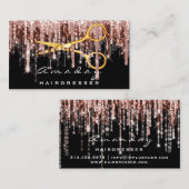 Professional Hairdresser Golden Scissors Black Visitekaartje (Voorkant / Achterkant)