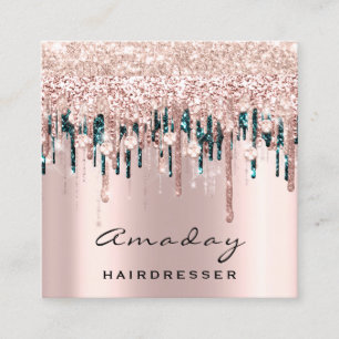 Professional Hairdresser Makeup Roos Diamond Vierkante Visitekaartje