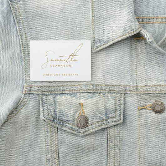 Professional Handwritten Gold Script Typography Naamplaatje (In situ)