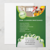 Professional handyman flyer template  kaart (Voorkant / Achterkant)