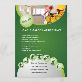 Professional handyman flyer template  kaart