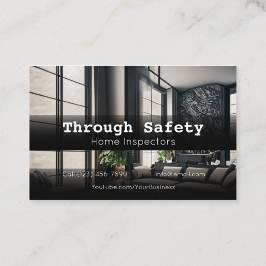 Professional Home Inspection Inspector Services Visitekaartje (Achterkant)