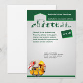 Professional Home Maintenance Flyer Template Kaart (Voorkant / Achterkant)