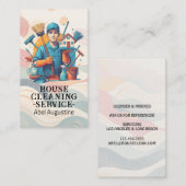 Professional House Cleaning Service Housekeeping Visitekaartje (Voorkant / Achterkant)