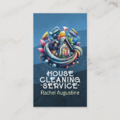 Professional House Cleaning Service Housekeeping Visitekaartje (Voorkant)