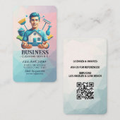 Professional House Cleaning Service Housekeeping Visitekaartje (Voorkant / Achterkant)