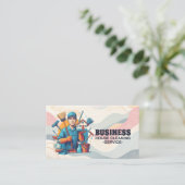 Professional House Cleaning Service Housekeeping Visitekaartje (Staand voorkant)