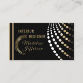 Professional Interior Designer - Gold en zwart Visitekaartje (Voorkant)