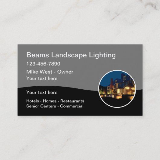 Professional Landscape Lighting Service Visitekaartje (Voorkant)