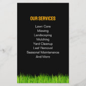 Professional Landscaping Grass Mowing Service Flyer (Achterkant)