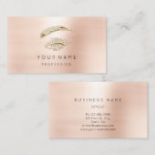 Professional Lashes Brows Makeup Eye Gold Blush Visitekaartje (Voorkant / Achterkant)