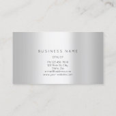 Professional Lashes Brows Makeup Logo Gold Silver Visitekaartje (Achterkant)