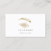 Professional Lashes Brows Makeup Logo Gold Visitekaartje (Voorkant)