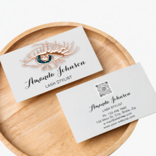 Professional Lashes Brows Makeup Logo grijs Visitekaartje