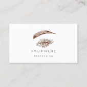 Professional Lashes Brows Makeup Logo Roos Blush Visitekaartje (Voorkant)
