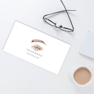 Professional Lashes Brows Makeup Logo Roos Visitekaartje