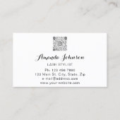 Professional Lashes Brows Makeup Logo White Visitekaartje (Achterkant)