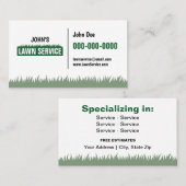 Professional Lawn Service, dubbelzijdig Visitekaartje (Voorkant / Achterkant)